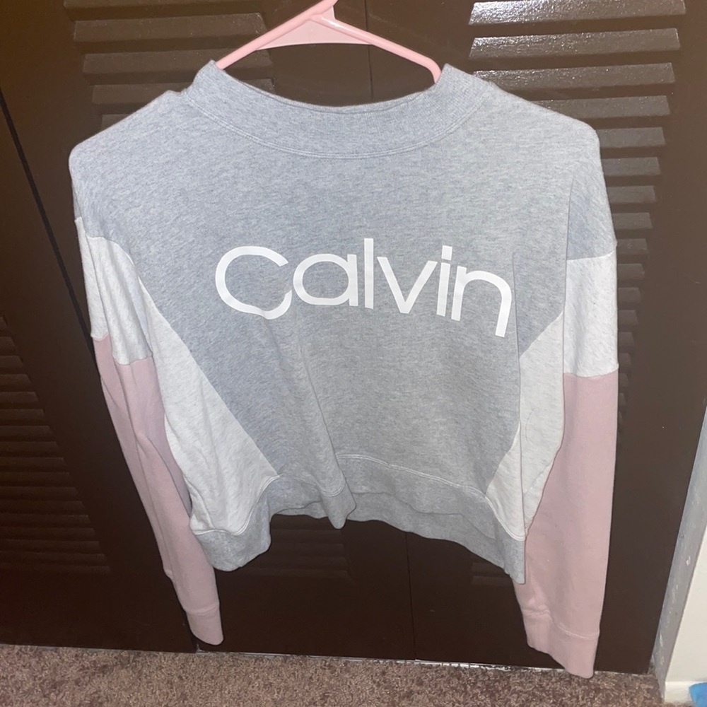 Pink and gray Calvin Klein crewneck
